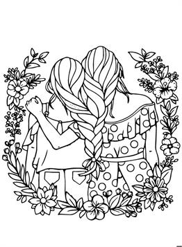 Best Friend Coloring Pages For Adults - Omi Sengupta I Will Create