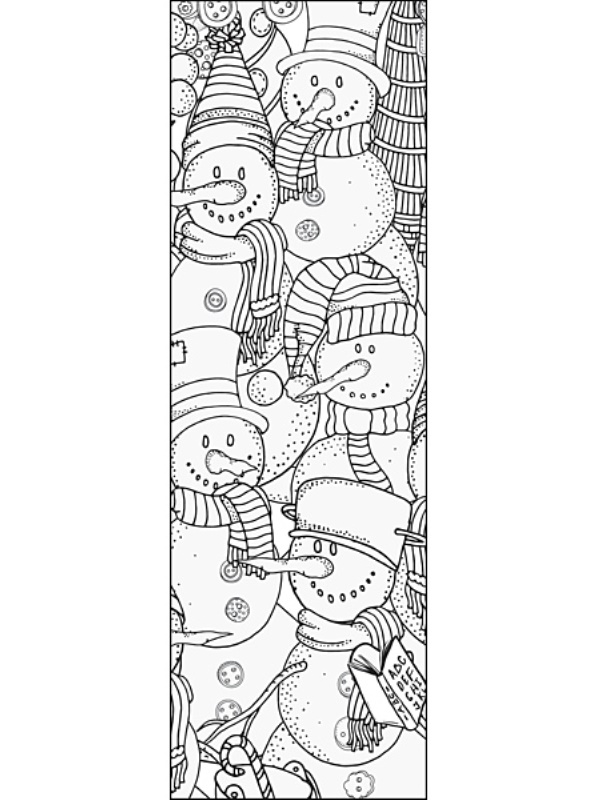 Free Printable Winter Bookmarks To Color