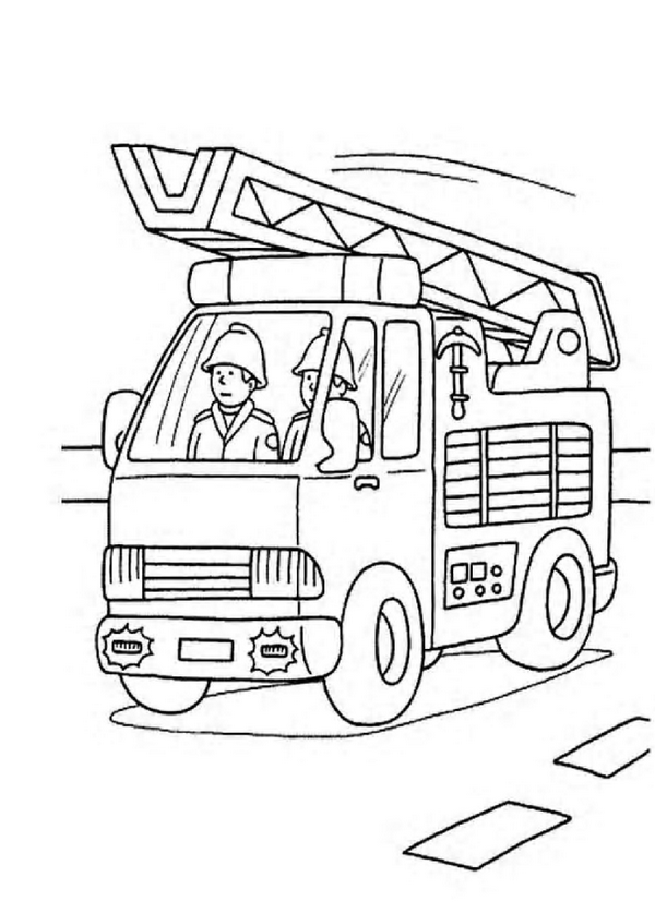 Kids-n-fun.com | Coloring page Fire brigade Fire brigade