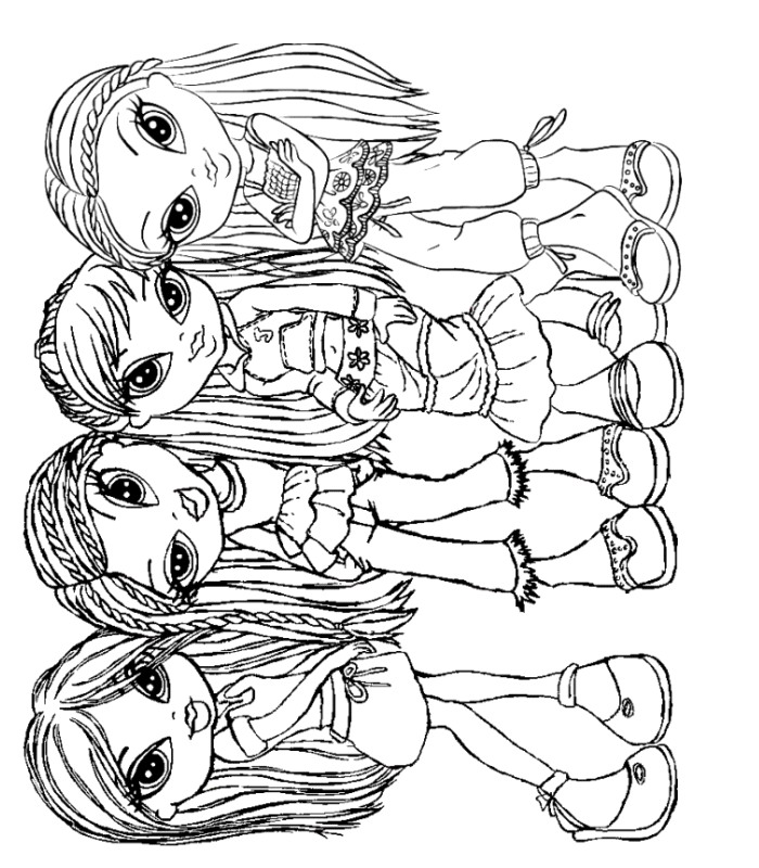 Bratz coloring pages printable games