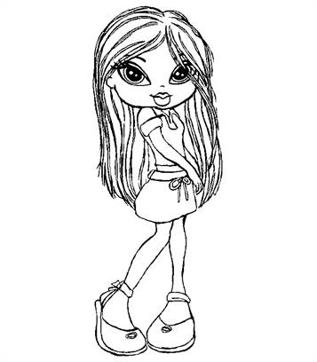 Coloring Pages  Nice Bratz Coloring Pages