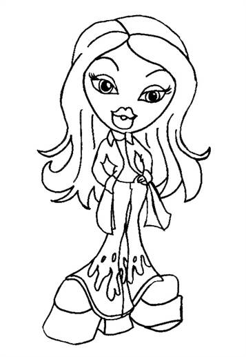 Bratz girls coloring pages 