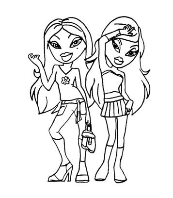 bratzs coloring pages