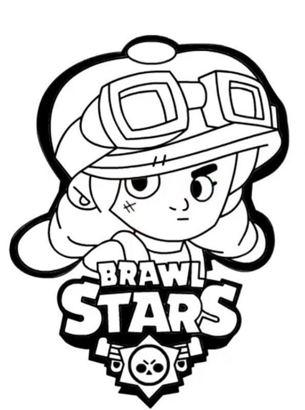 Download Kids-n-fun.com | Coloring page Brawl Stars jessie