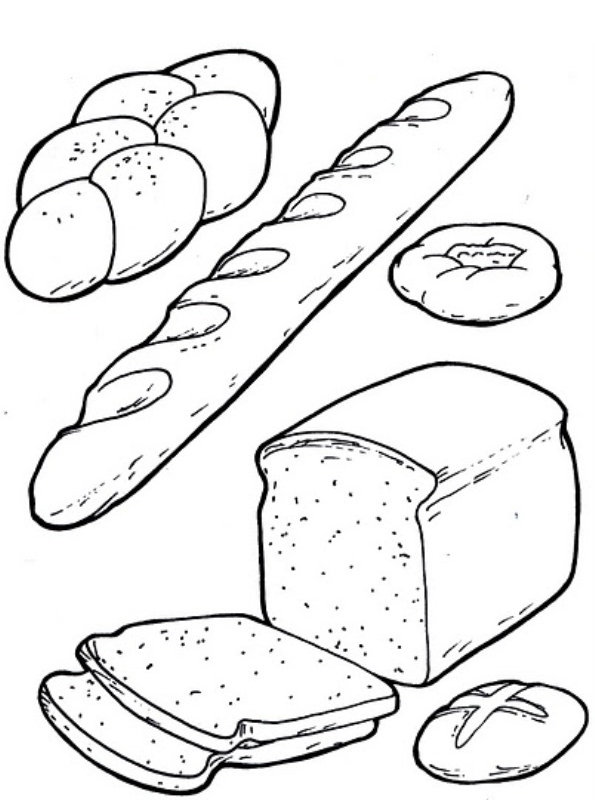 Download Kids-n-fun.com | Coloring page Bread types of bread