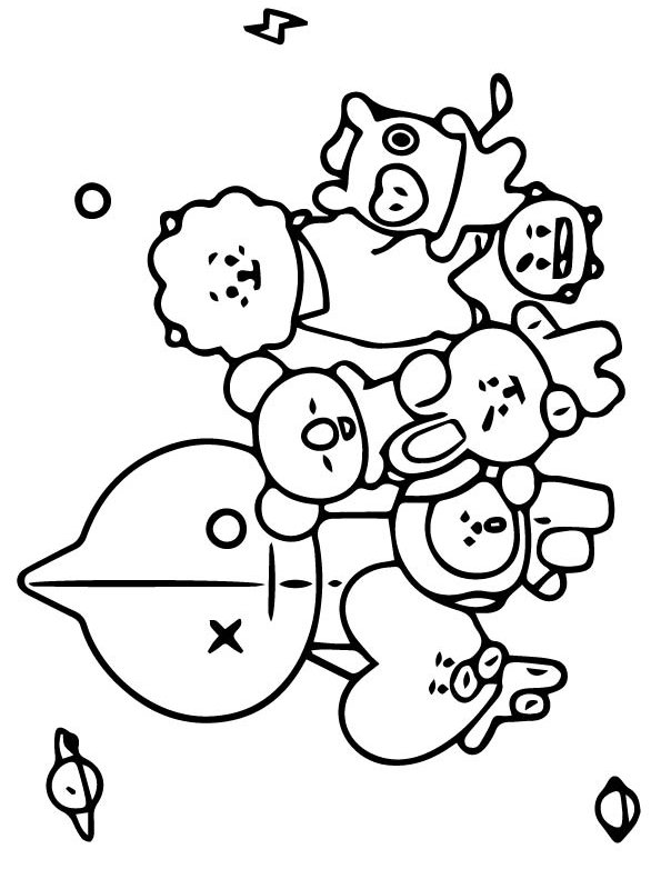 Download Kids-n-fun.com | Coloring page BT21 bt21 2