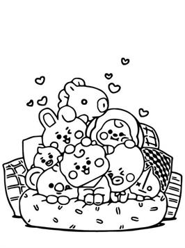 Kids-n-fun.com | 17 coloring pages of BT21