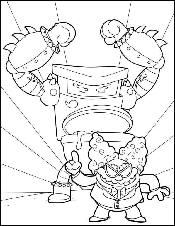 Kids n fun.com | 5 coloring pages of Captain Underpants
