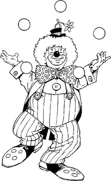 Kids n fun.com   13 coloring pages of Clowns