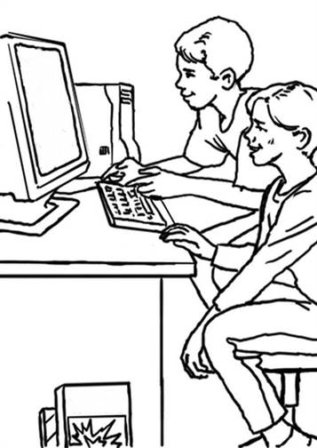 computer coloring pages for kids printable