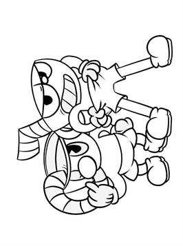 Coloring page Cuphead King Dice