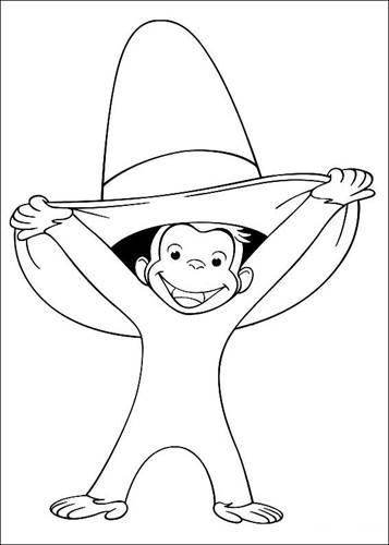 Curious George colorindo páginas para crianças - GBcolouring