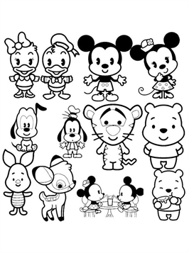 51 Coloring Pages Cute Disney  Best Free