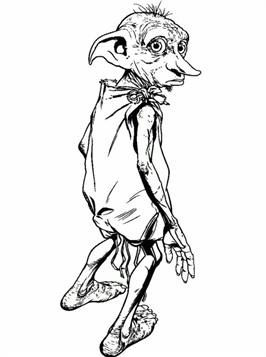 Kids-n-fun.com | 6 coloring pages of Dobby Harry Potter