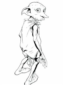 Kids N Fun Com 6 Coloring Pages Of Dobby Harry Potter