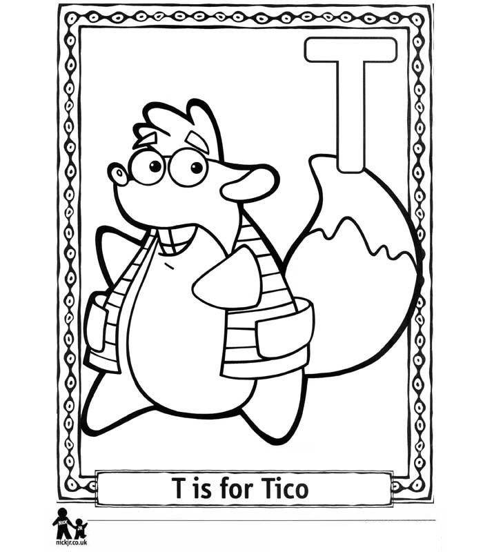 Kids-n-fun.com | Coloring page Doras Alphabet Doras Alphabet