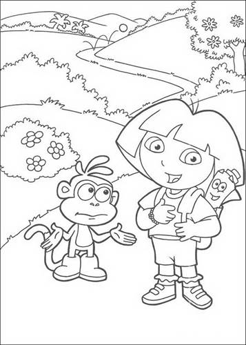 Kids N Fun Com 84 Coloring Pages Of Dora The Explorer