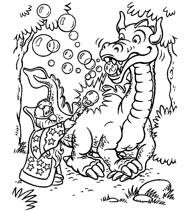Kids-n-fun.com | Create personal coloring page of Dragons coloring page