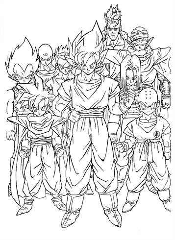 Dragon Ball Z coloring picture