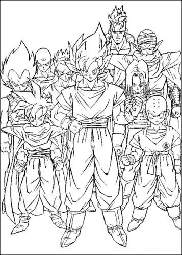 Dragon Ball Z Coloring Pages. Free printable Coloring pages