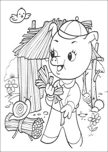 the three ninja pigs coloring