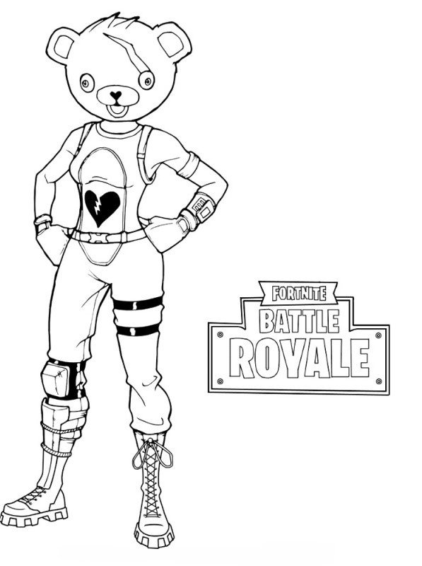 Kids-n-fun.com | Coloring page Fortnite Panda