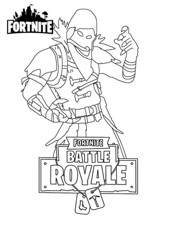 Kids-n-fun.com | Coloring page Fortnite Raven