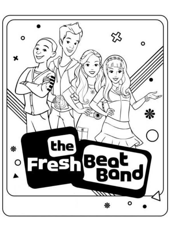 Fresh beat band of spies coloring page.