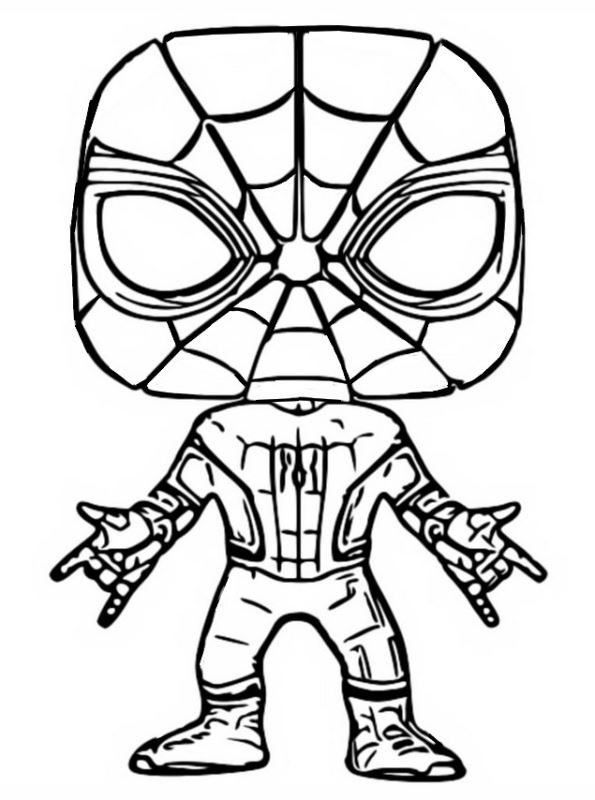 Kids-n-fun.com | Coloring page Funko Pops Marvel Spiderman