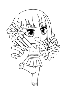 Coloring page Gacha life Anime Angel Girl