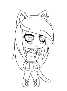 Coloring page Gacha life Gacha Life Furry