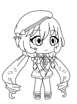 Gacha Life E Girl Colouring Pages - Free Colouring Pages