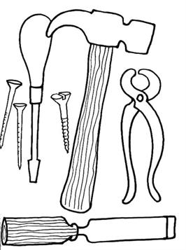 Printable Tools Coloring Pages Free For Kids And Adults