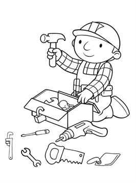 CARPENTER coloring pages - Color each tool  Preschool coloring pages,  Coloring pages for kids, Coloring pages
