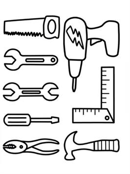 coloring pages wrench