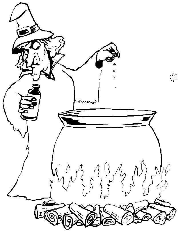 Kids-n-fun.com | Create personal coloring page of Witches coloring page