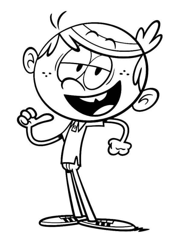 Kids-n-fun.com | Coloring page Loud House lincoln
