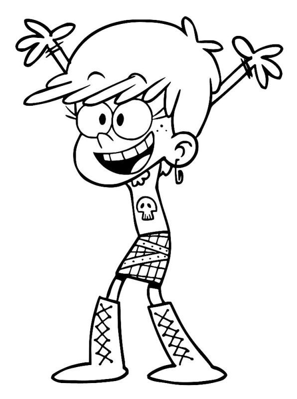 Kids-n-fun.com | Coloring page Loud House luna