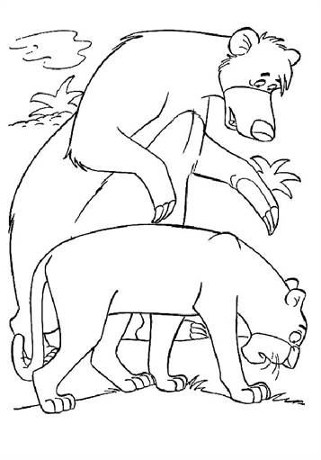 jungle book baloo coloring pages