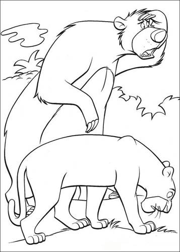 jungle book baloo coloring pages