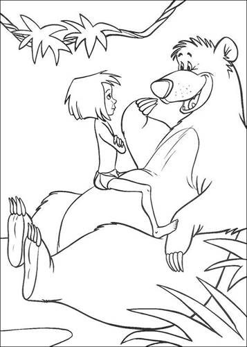 jungle book baloo coloring pages