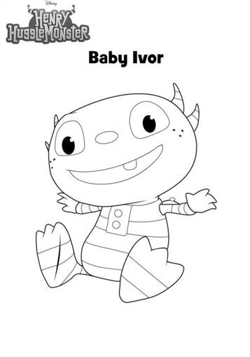 henry hugglemonster coloring pages