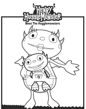 henry hugglemonster coloring pages