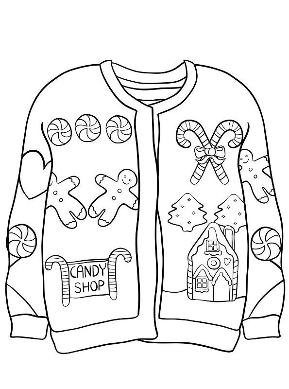 Kids-n-fun.com | Coloring page Christmas ugly sweaters Ugly Christmas ...