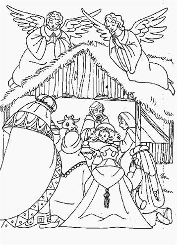 kidsnfun  31 coloring pages of bible christmas story