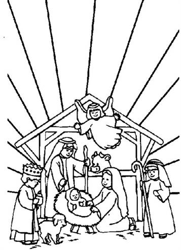 Christmas Story Coloring Pages - Bible Crafts and Activities