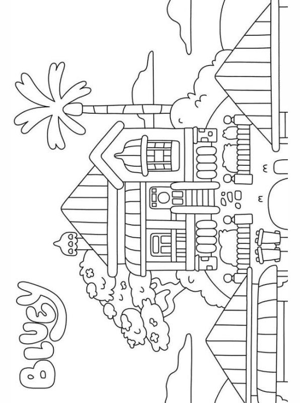 Kids-n-fun.com | Coloring page Bluey House