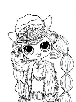 Free Printable LOL OMG Beautiful Coloring Page for Adults and Kids
