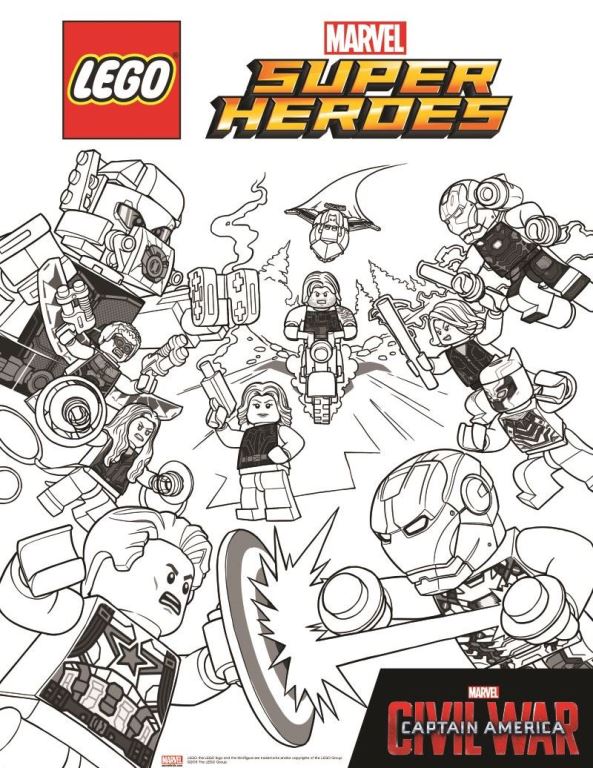 Gambar Kids Fun 15 Coloring Pages Lego Marvel Avengers Civil War di ...