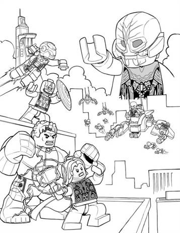 Kids N Fun Com 15 Coloring Pages Of Lego Marvel Avengers